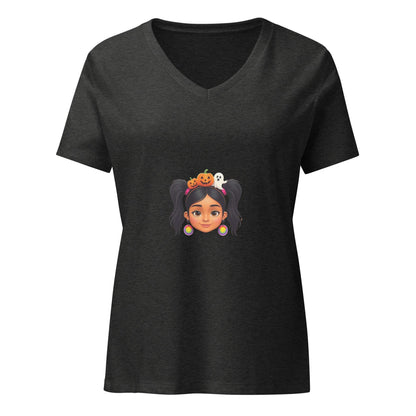 Vintage Boo-tique: Espíritu de Halloween - Girl V-Neck Tee - Whippie's