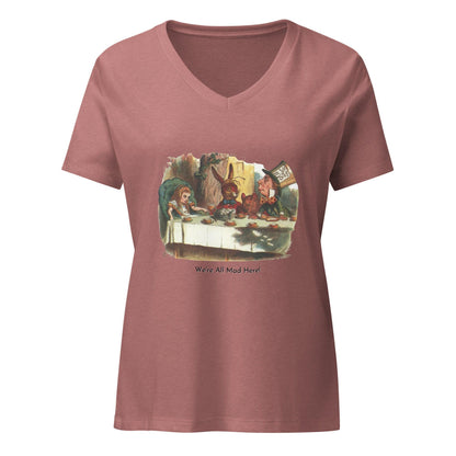 Alice in Wonderland - Mad Tea Party - Women’s V-neck T-shirt - Whippie's