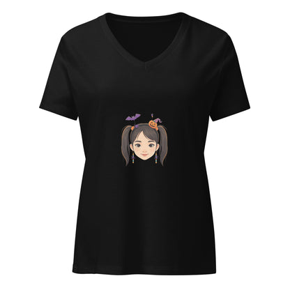 Vintage Boo-tique: Spooky Sweet - Girl V-Neck Tee - Whippie's
