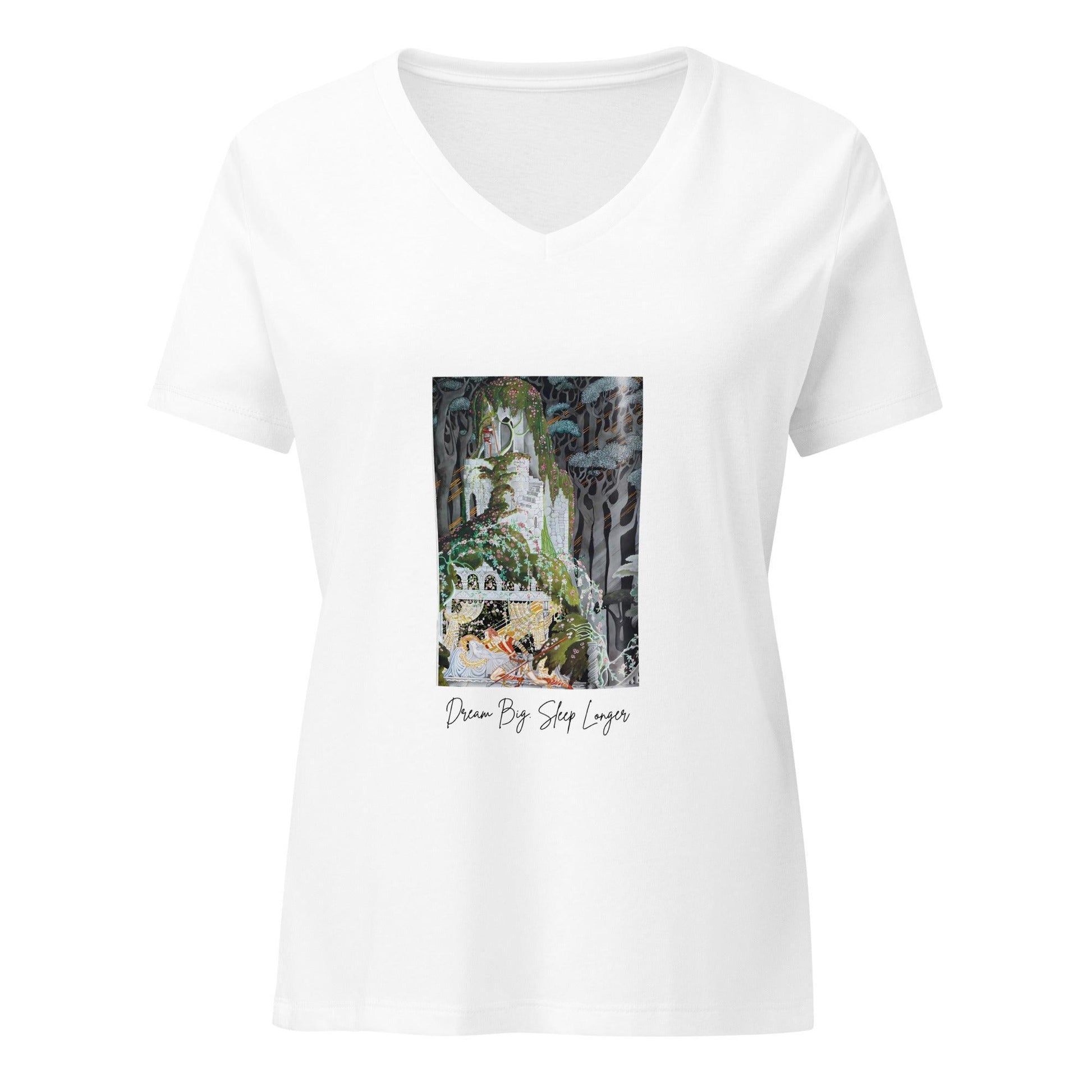 Sleeping Beauty - Dream Big, Sleep Longer - Women’s V-neck T-shirt - Whippie's
