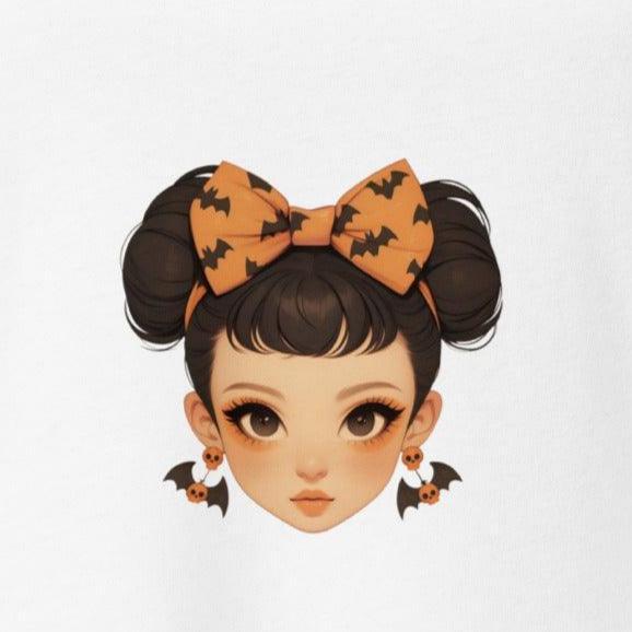 Bat & Bow Beauty: Vintage-Inspired V-neck T-shirt - Whippie's