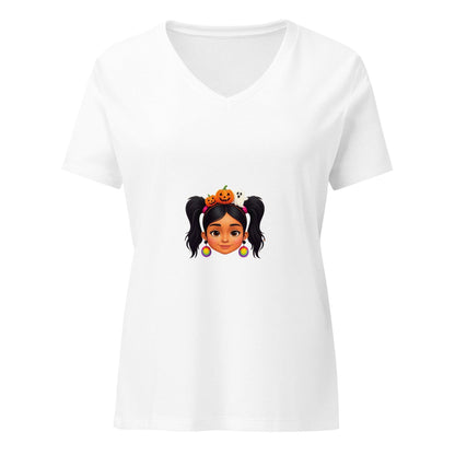 Vintage Boo-tique: Espíritu de Halloween - Girl V-Neck Tee - Whippie's