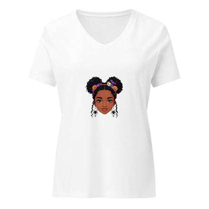 Vintage Boo-tique: Halloween Cutie - Girl V-Neck Tee - Whippie's