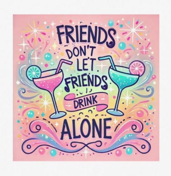 Friends Don't Let Friends Drink Alone - Women’s relaxed v-neck t-shirt - Whippie's
