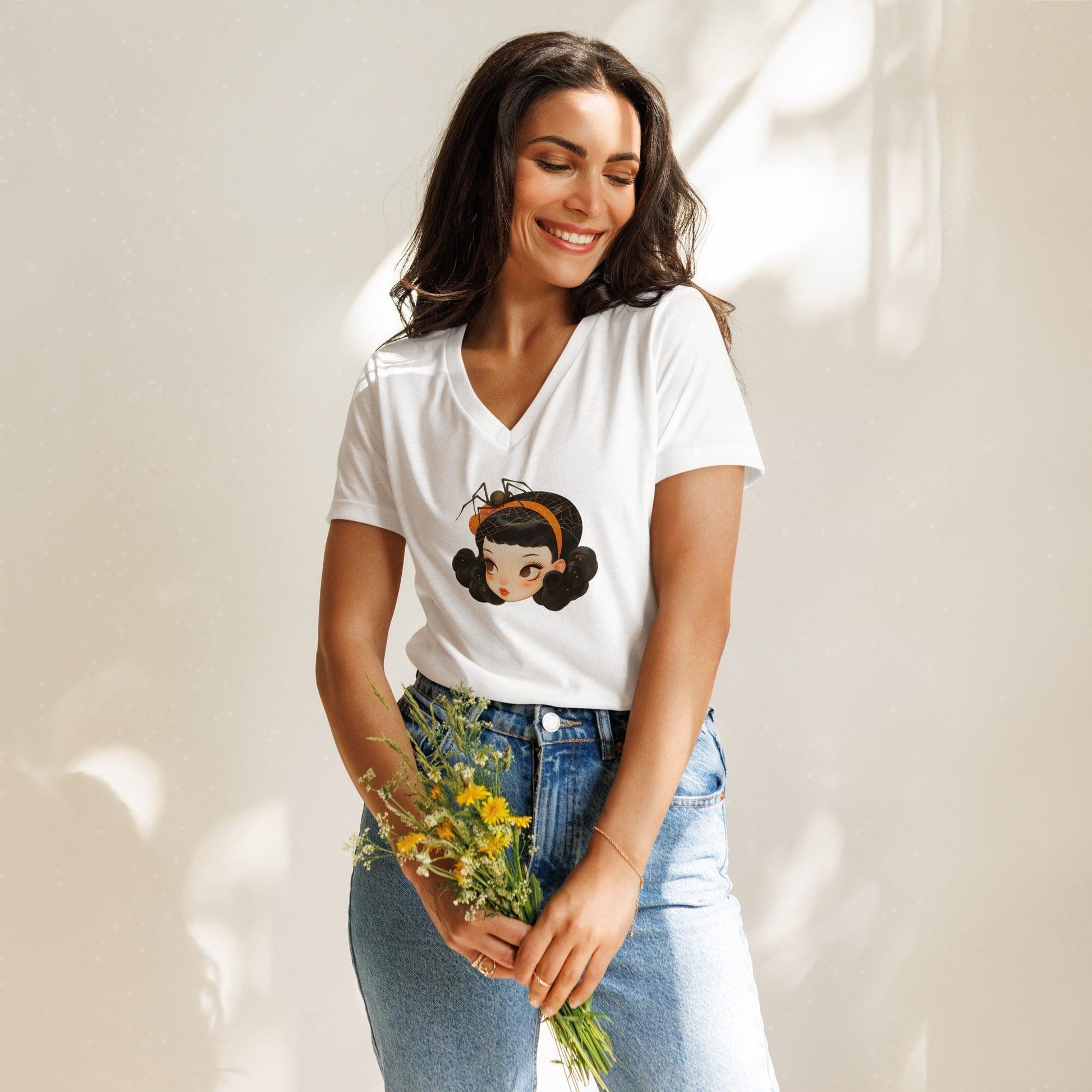 Vintage Boo-tique - Spooky Cute V-neck Tee - Whippie's