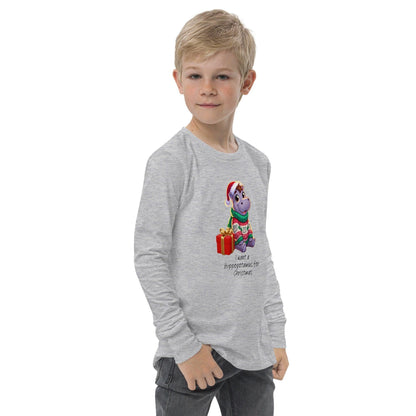 I Want a Hippopotamus for Christmas 🦛🎄 Girl Hippo - Youth Long Sleeve Tee! 🎁✨ - Whippie's